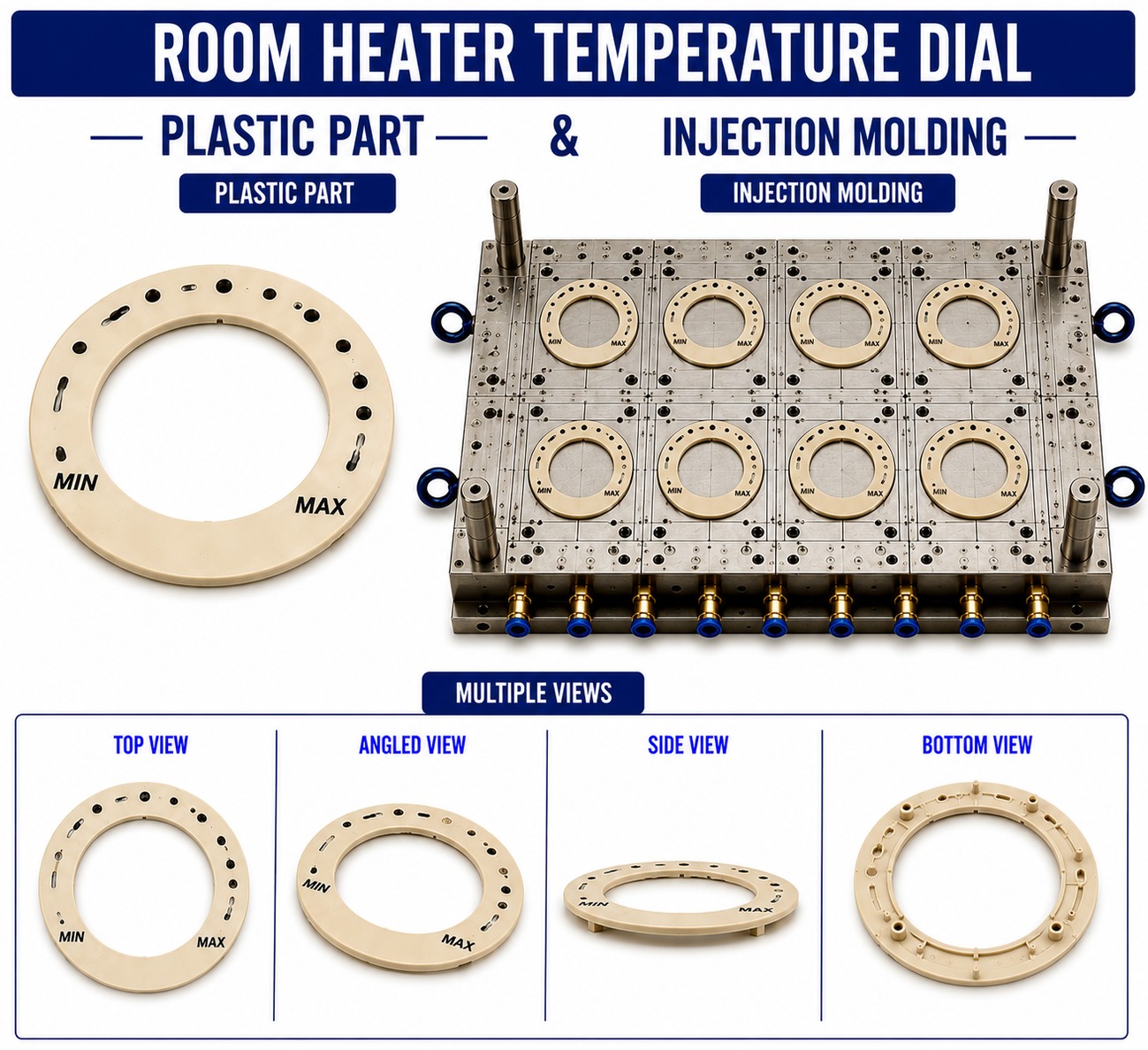 Room Heater Plastic Temperature Dial Mould and Moulding Service